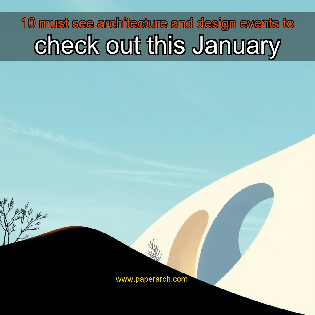 Artistic representation for 10 must see architecture and design events to check out this January