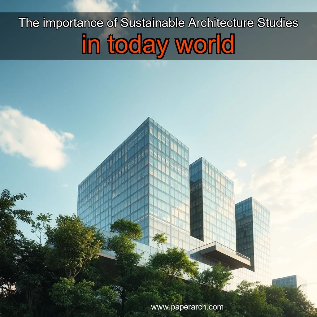 Artistic representation for The importance of Sustainable Architecture Studies in today world