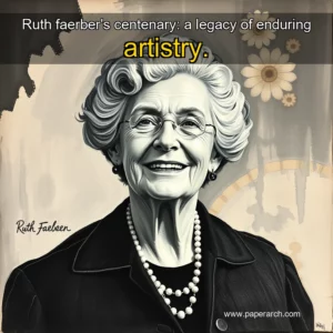 Artistic representation for Ruth faerber's centenary: a legacy of enduring artistry.