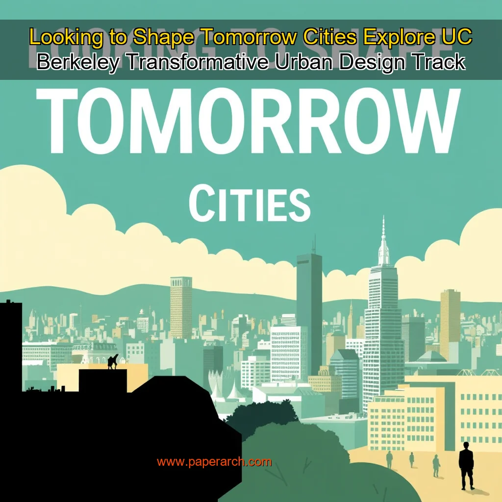 Artistic representation for Looking to Shape Tomorrow Cities Explore UC Berkeley Transformative Urban Design Track