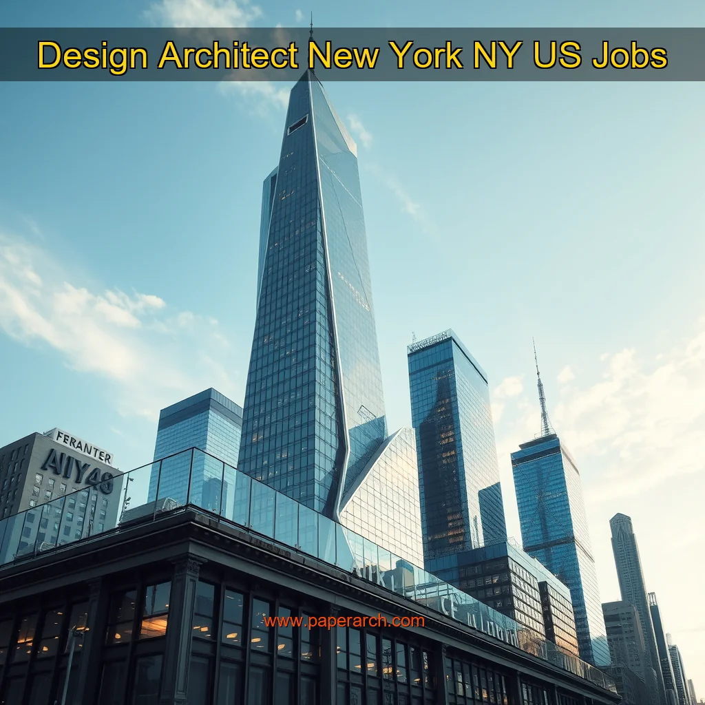 Artistic representation for Design Architect New York NY US Jobs