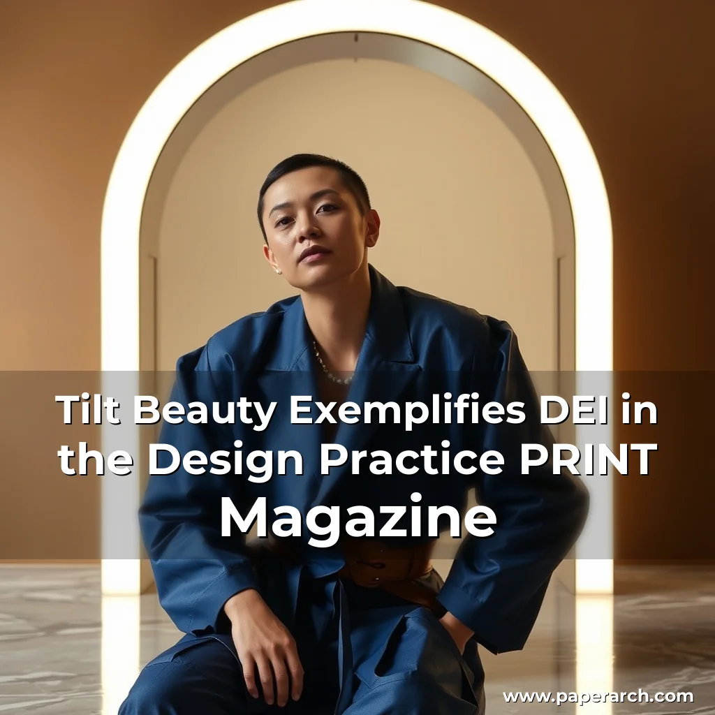 Artistic representation for Tilt Beauty Exemplifies DEI in the Design Practice PRINT Magazine