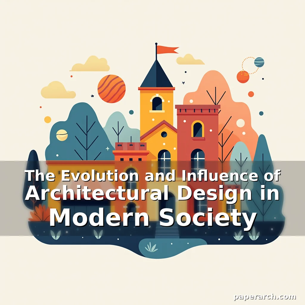 Artistic representation for The Evolution and Influence of Architectural Design in Modern Society