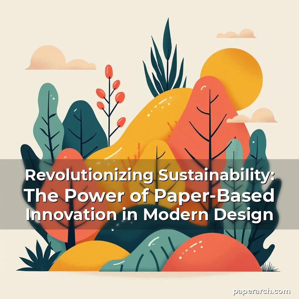 Artistic representation for Revolutionizing Sustainability: The Power of Paper-Based Innovation in Modern Design