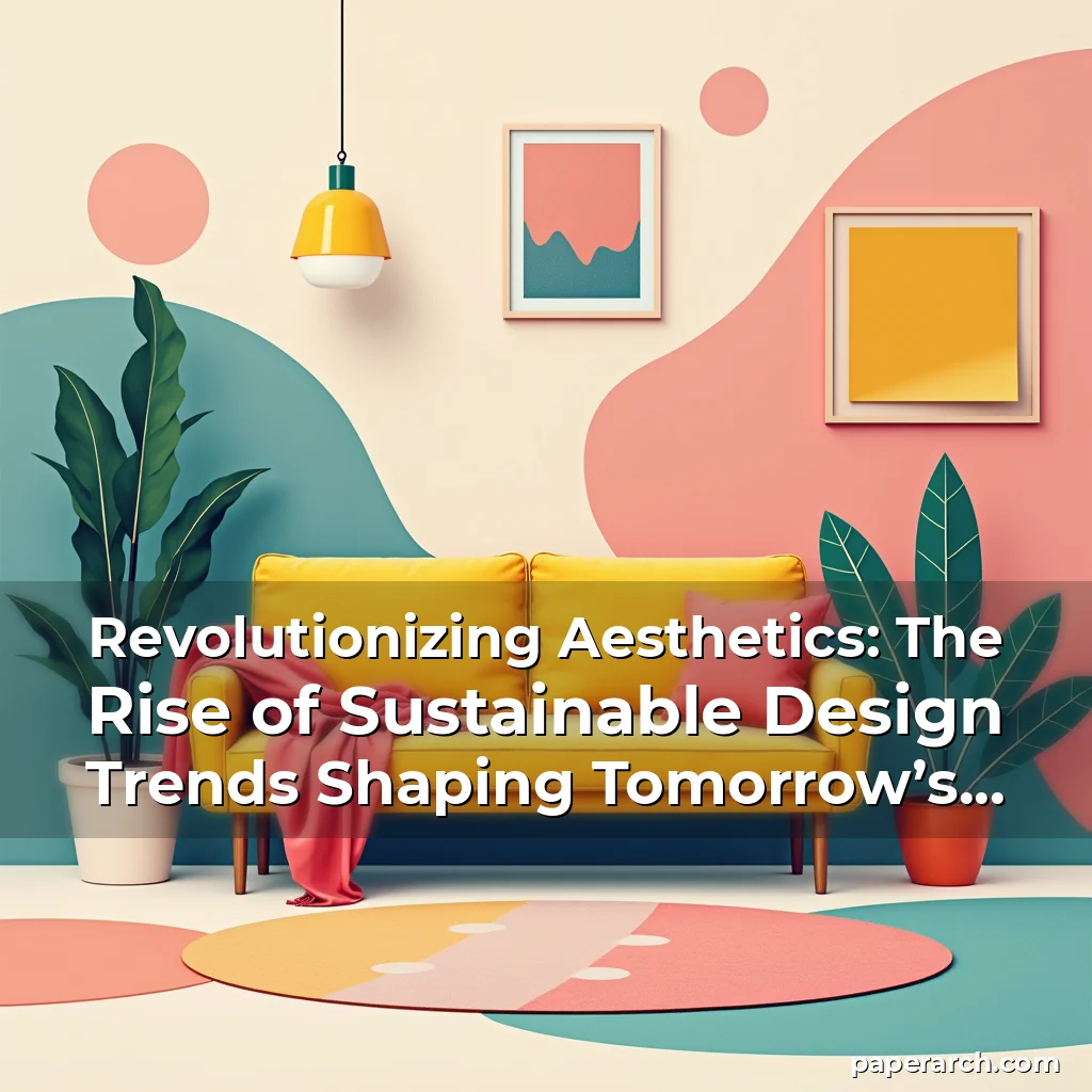 Artistic representation for Revolutionizing Aesthetics: The Rise of Sustainable Design Trends Shaping Tomorrow’s Spaces