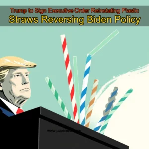 Artistic representation for Trump to Sign Executive Order Reinstating Plastic Straws Reversing Biden Policy