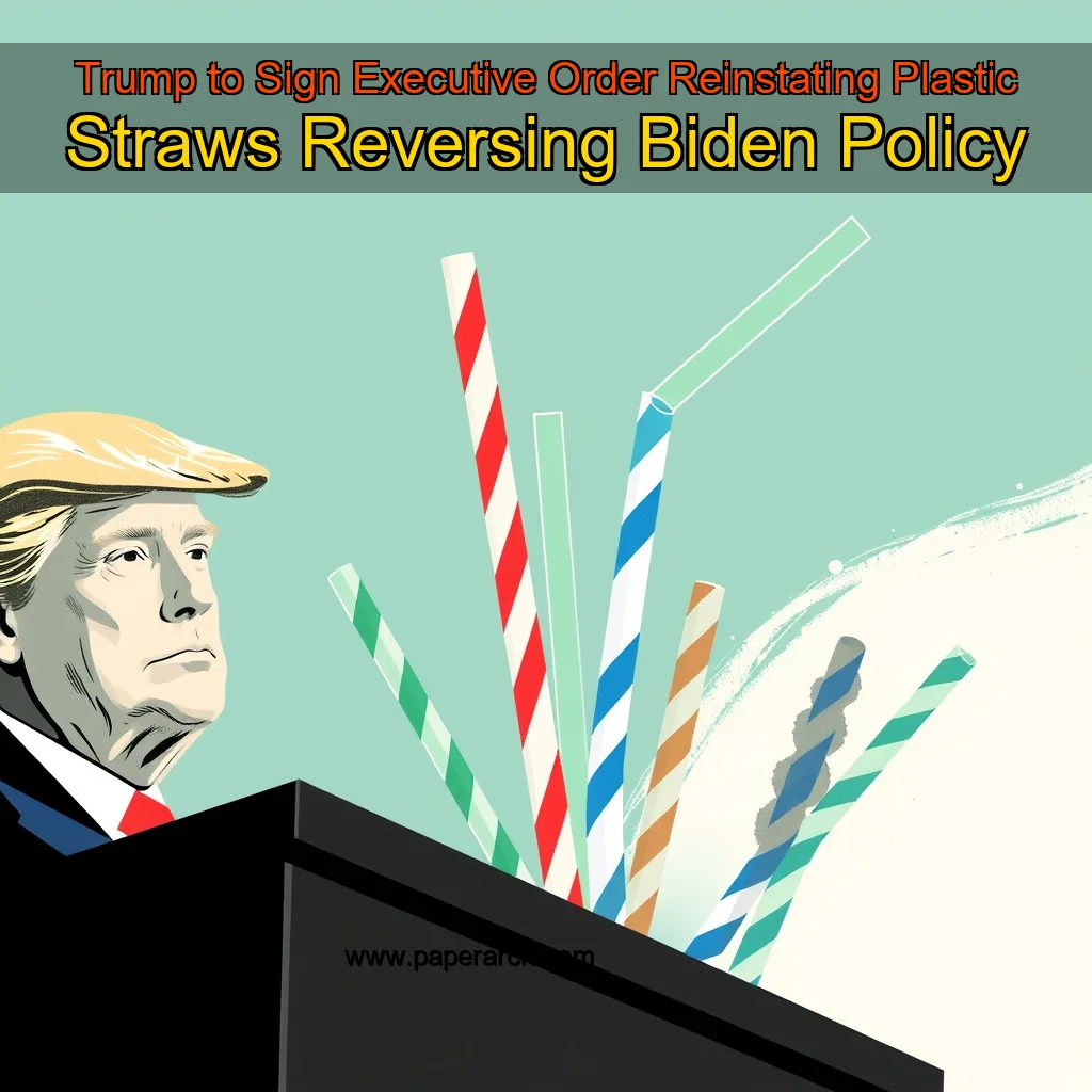 You are currently viewing Trump to Sign Executive Order Reinstating Plastic Straws  Reversing Biden Policy