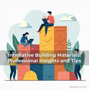 Read more about the article Innovative Building Materials: Professional Insights and Tips