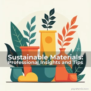 Read more about the article Sustainable Materials: Professional Insights and Tips